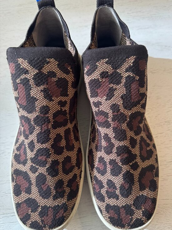 Rothy's Shoes - Rothy's The Chelsea Wildcat High Top Knit Sneakers Leopard Print size 10
